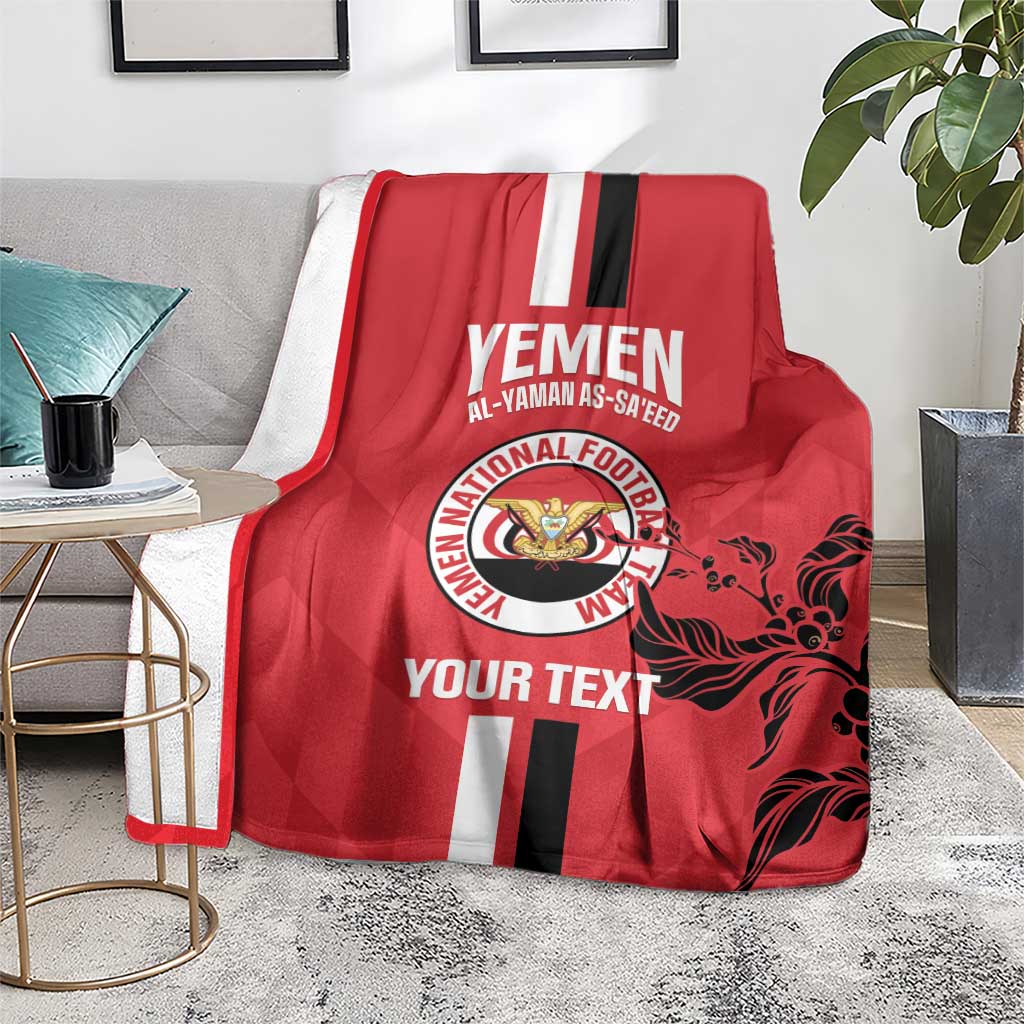 Custom Yemen Football Blanket Come On Al-Yaman as-Sa'eed