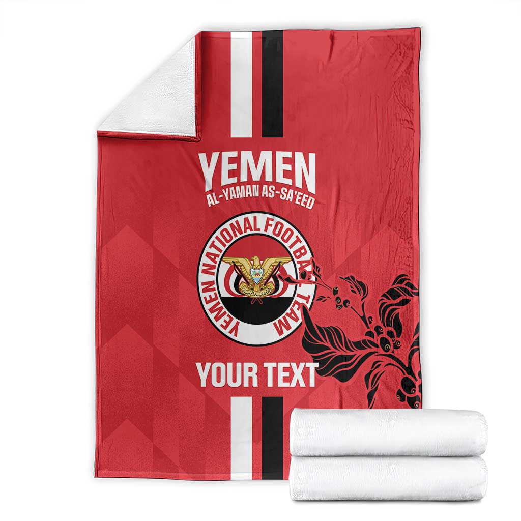 Custom Yemen Football Blanket Come On Al-Yaman as-Sa'eed