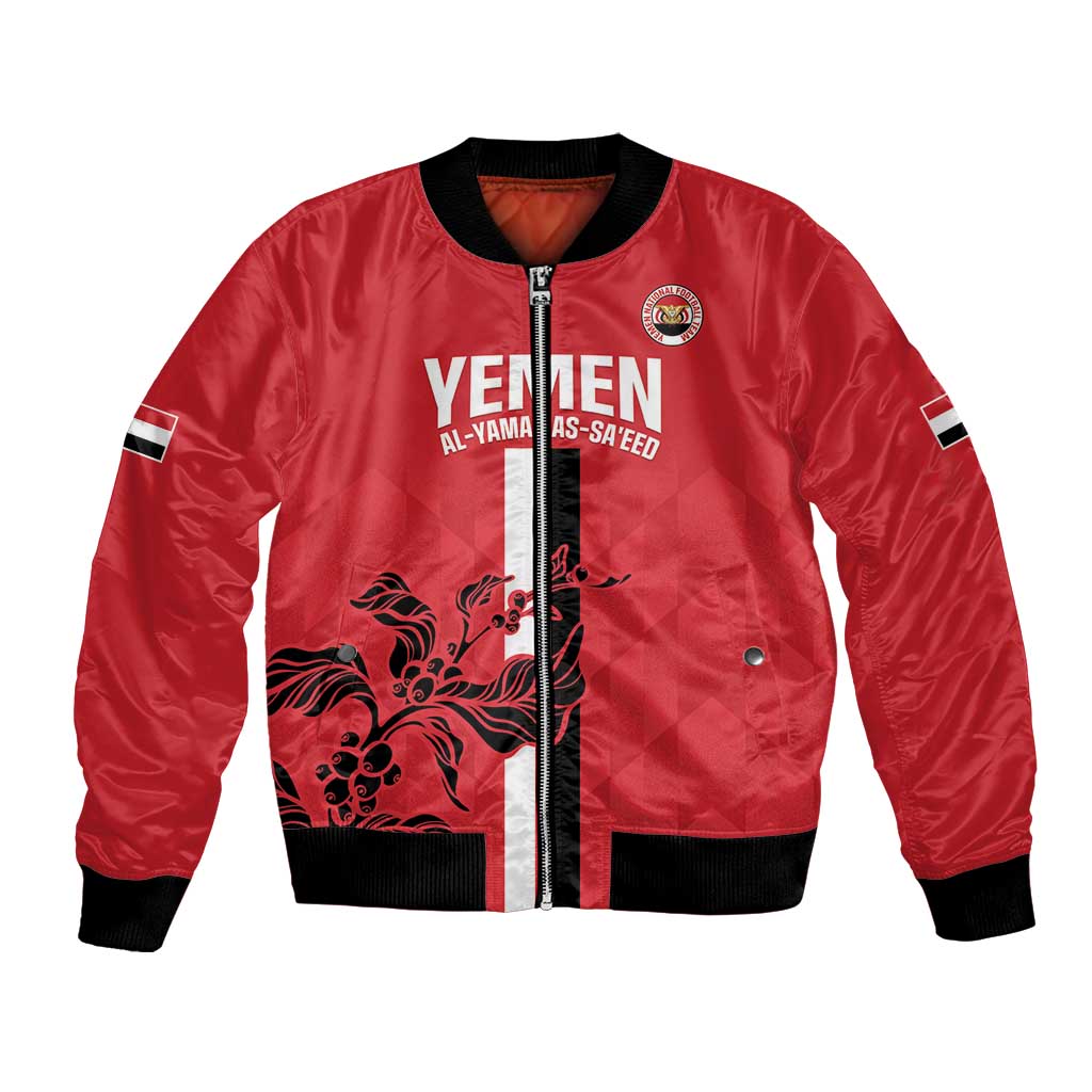 Custom Yemen Football Bomber Jacket Come On Al-Yaman as-Sa'eed