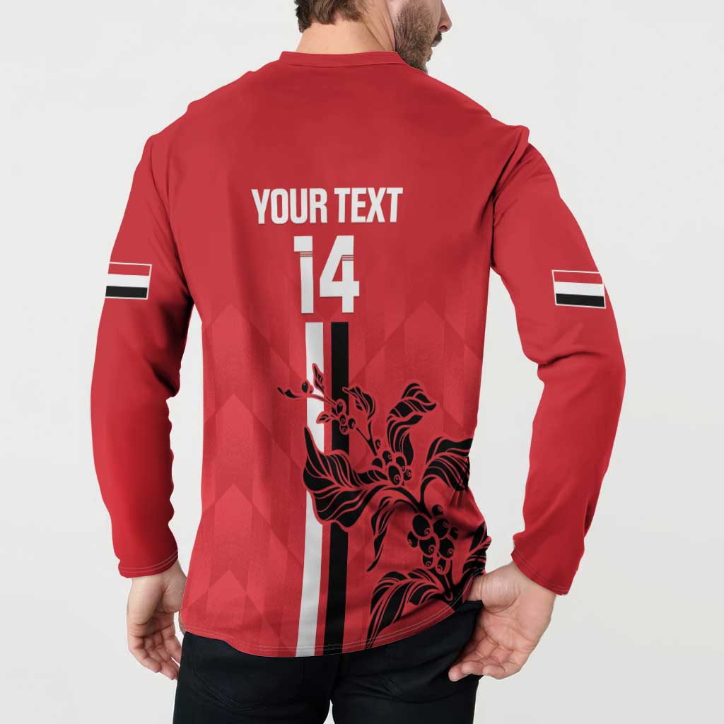 Custom Yemen Football Button Sweatshirt Come On Al-Yaman as-Sa'eed