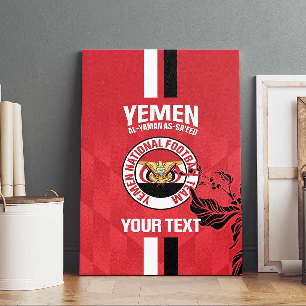 Custom Yemen Football Canvas Wall Art Come On Al-Yaman as-Sa'eed