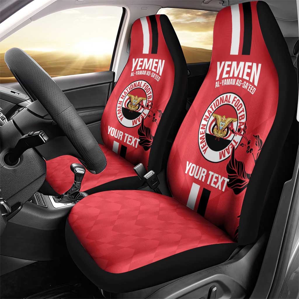 Custom Yemen Football Car Seat Cover Come On Al-Yaman as-Sa'eed