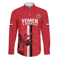 Custom Yemen Football Family Matching Long Sleeve Bodycon Dress and Hawaiian Shirt Come On Al-Yaman as-Sa'eed
