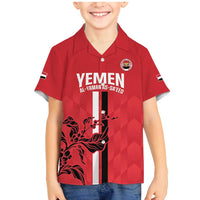 Custom Yemen Football Family Matching Mermaid Dress and Hawaiian Shirt Come On Al-Yaman as-Sa'eed