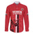 Custom Yemen Football Family Matching Off The Shoulder Long Sleeve Dress and Hawaiian Shirt Come On Al-Yaman as-Sa'eed