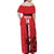 Custom Yemen Football Family Matching Off Shoulder Maxi Dress and Hawaiian Shirt Come On Al-Yaman as-Sa'eed