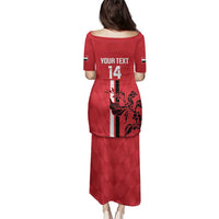 Custom Yemen Football Family Matching Puletasi and Hawaiian Shirt Come On Al-Yaman as-Sa'eed