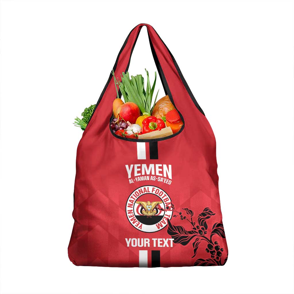 Custom Yemen Football Grocery Bag Come On Al-Yaman as-Sa'eed