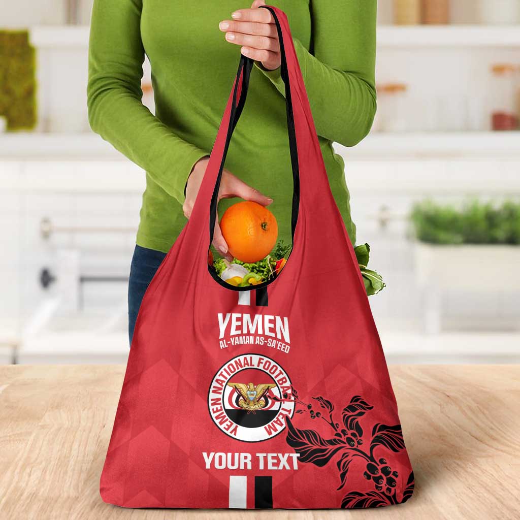 Custom Yemen Football Grocery Bag Come On Al-Yaman as-Sa'eed