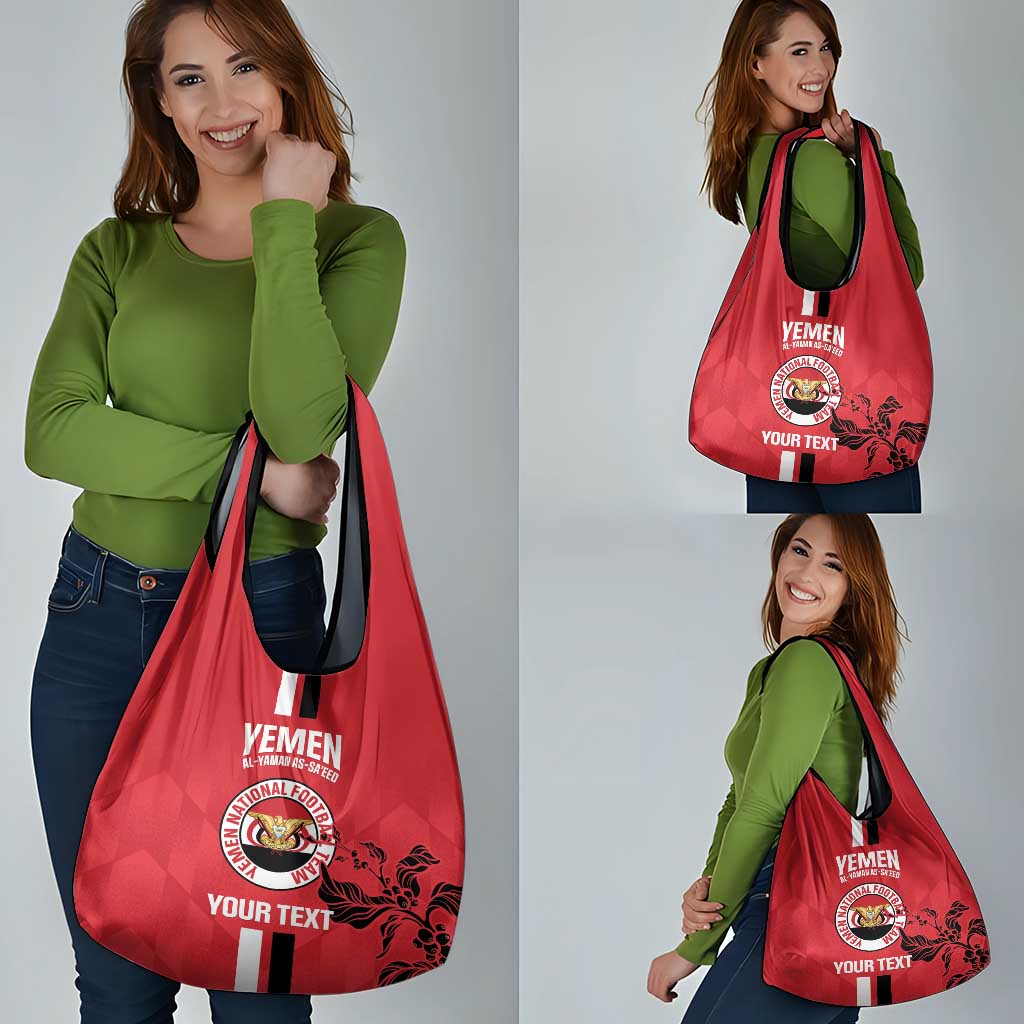 Custom Yemen Football Grocery Bag Come On Al-Yaman as-Sa'eed