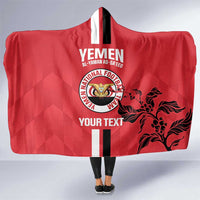 Custom Yemen Football Hooded Blanket Come On Al-Yaman as-Sa'eed
