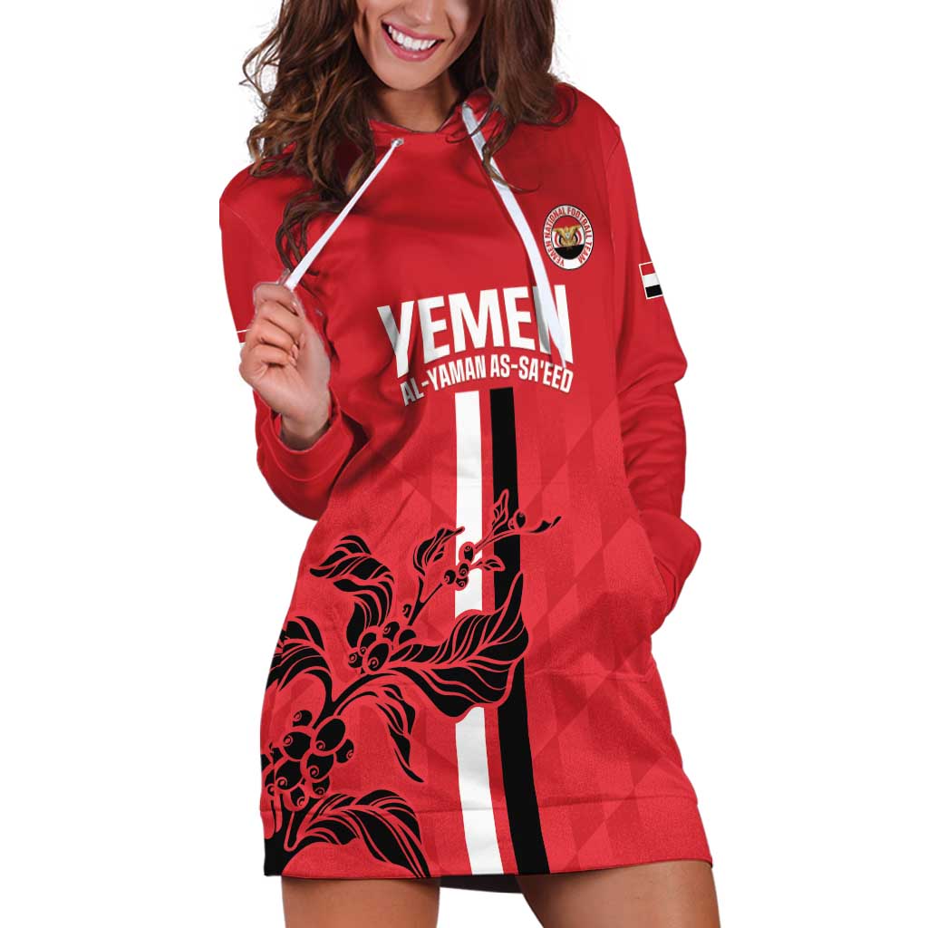 Custom Yemen Football Hoodie Dress Come On Al-Yaman as-Sa'eed