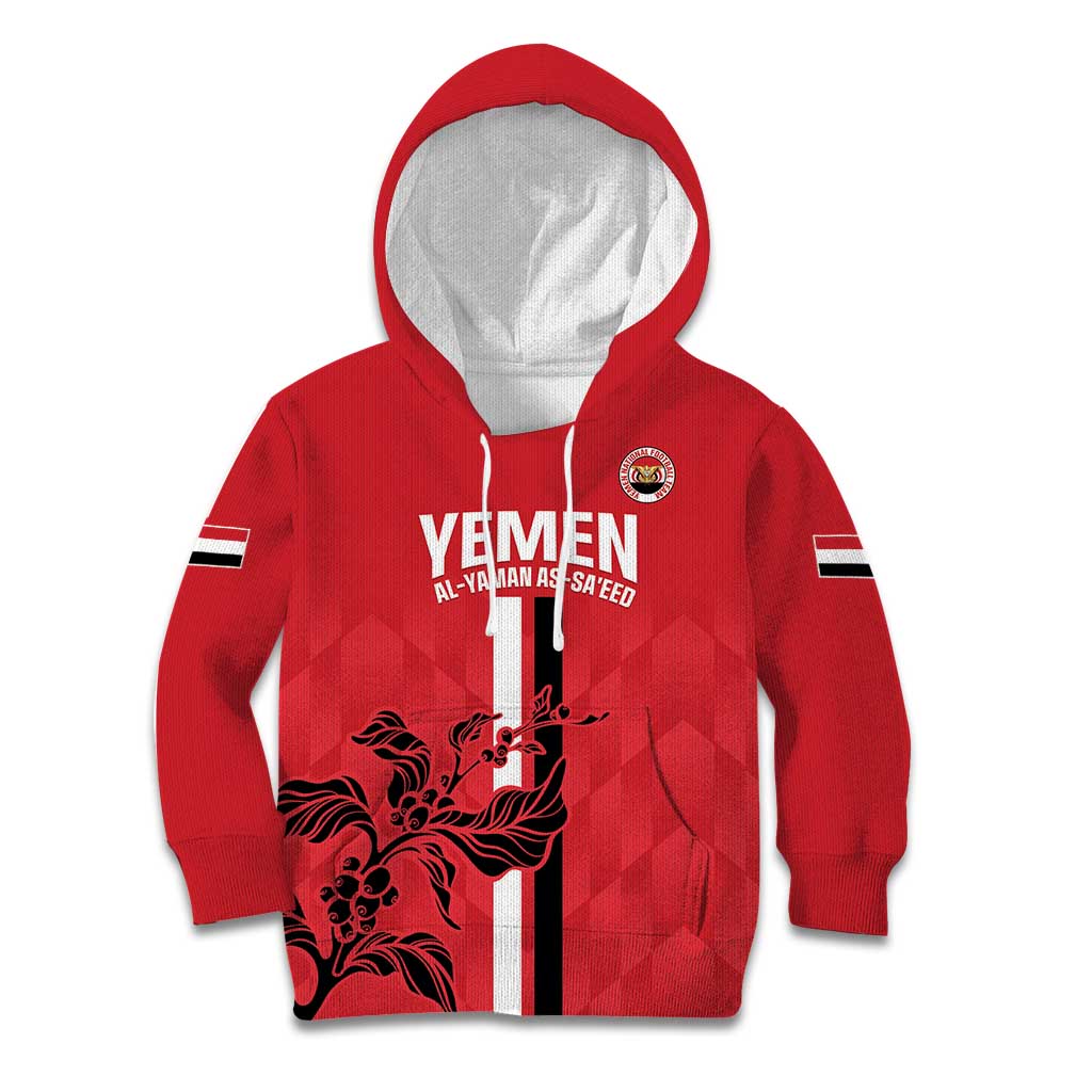 Custom Yemen Football Kid Hoodie Come On Al-Yaman as-Sa'eed