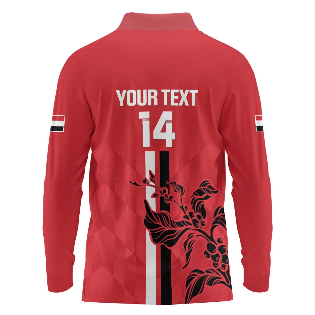 Custom Yemen Football Long Sleeve Polo Shirt Come On Al-Yaman as-Sa'eed