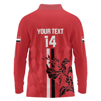 Custom Yemen Football Long Sleeve Polo Shirt Come On Al-Yaman as-Sa'eed