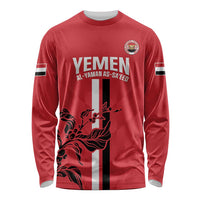 Custom Yemen Football Long Sleeve Shirt Come On Al-Yaman as-Sa'eed