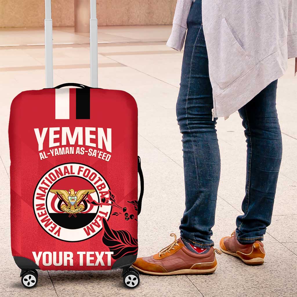 Custom Yemen Football Luggage Cover Come On Al-Yaman as-Sa'eed