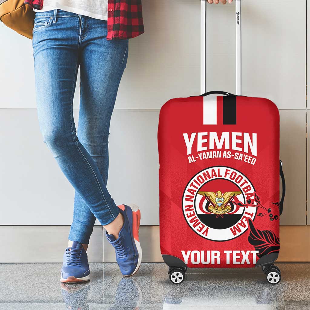 Custom Yemen Football Luggage Cover Come On Al-Yaman as-Sa'eed