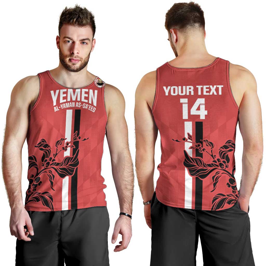 Custom Yemen Football Men Tank Top Come On Al-Yaman as-Sa'eed