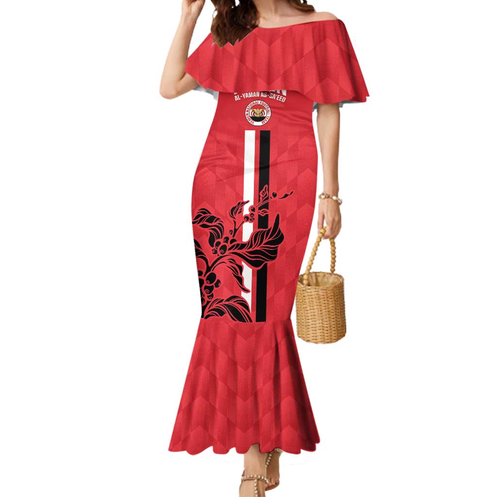 Custom Yemen Football Mermaid Dress Come On Al-Yaman as-Sa'eed