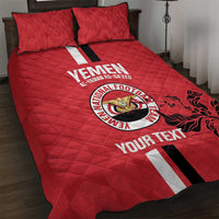 Custom Yemen Football Quilt Bed Set Come On Al-Yaman as-Sa'eed