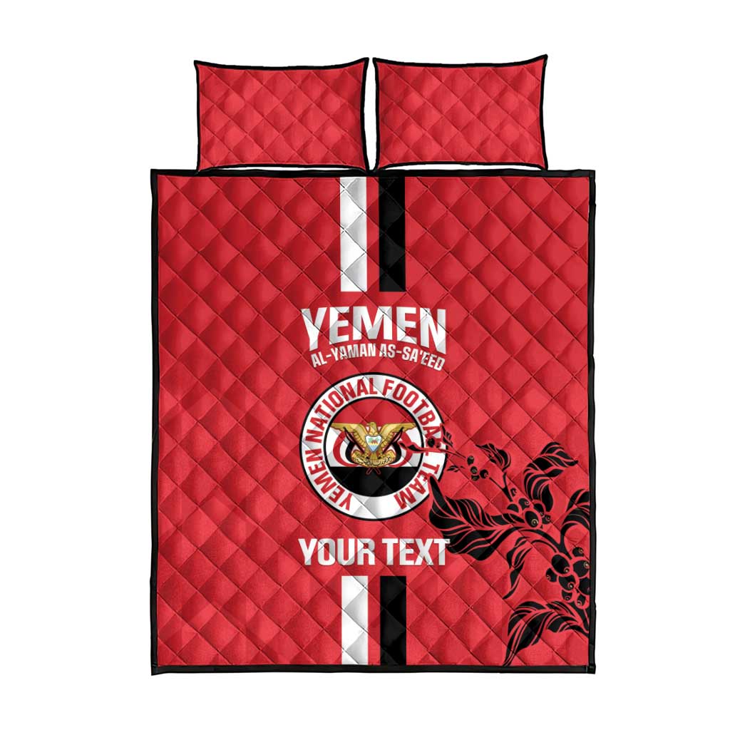 Custom Yemen Football Quilt Bed Set Come On Al-Yaman as-Sa'eed