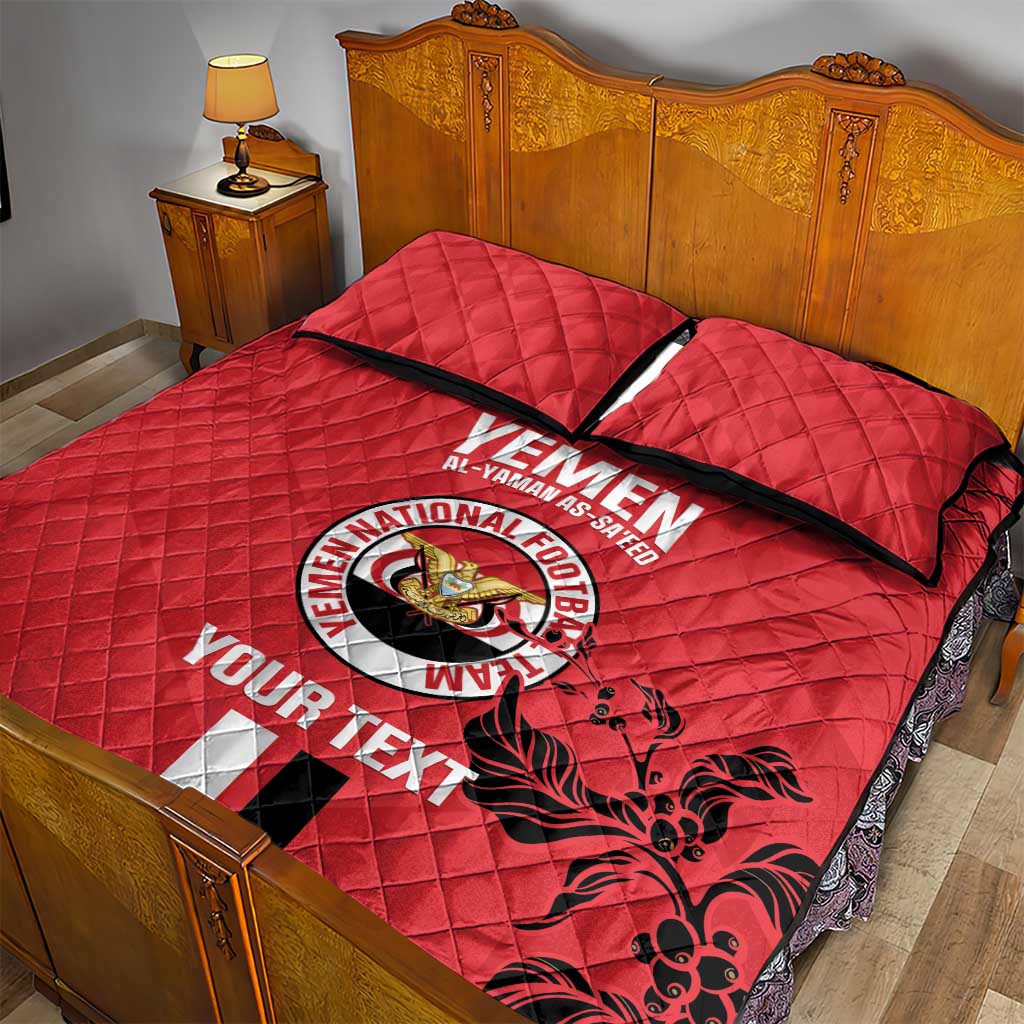 Custom Yemen Football Quilt Bed Set Come On Al-Yaman as-Sa'eed
