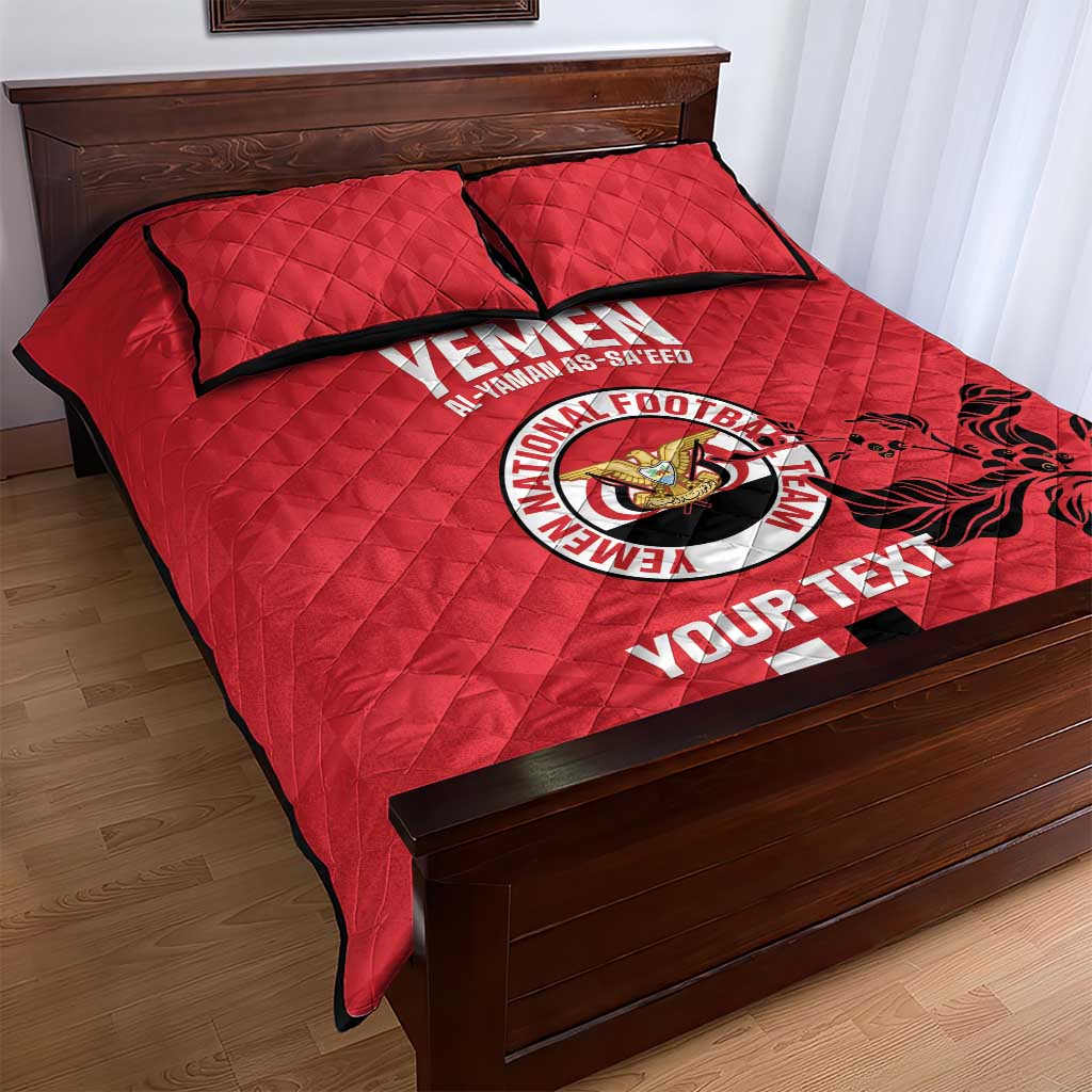 Custom Yemen Football Quilt Bed Set Come On Al-Yaman as-Sa'eed