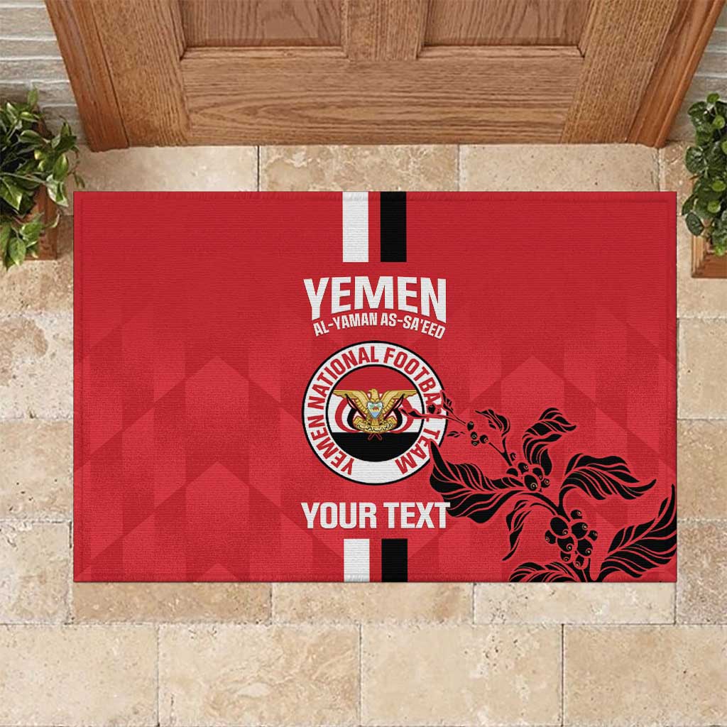Custom Yemen Football Rubber Doormat Come On Al-Yaman as-Sa'eed