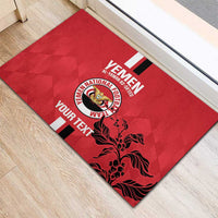 Custom Yemen Football Rubber Doormat Come On Al-Yaman as-Sa'eed