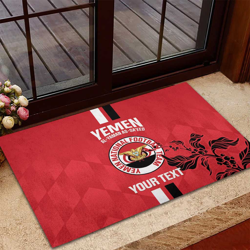 Custom Yemen Football Rubber Doormat Come On Al-Yaman as-Sa'eed