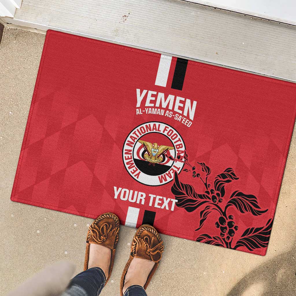 Custom Yemen Football Rubber Doormat Come On Al-Yaman as-Sa'eed