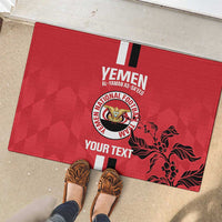 Custom Yemen Football Rubber Doormat Come On Al-Yaman as-Sa'eed