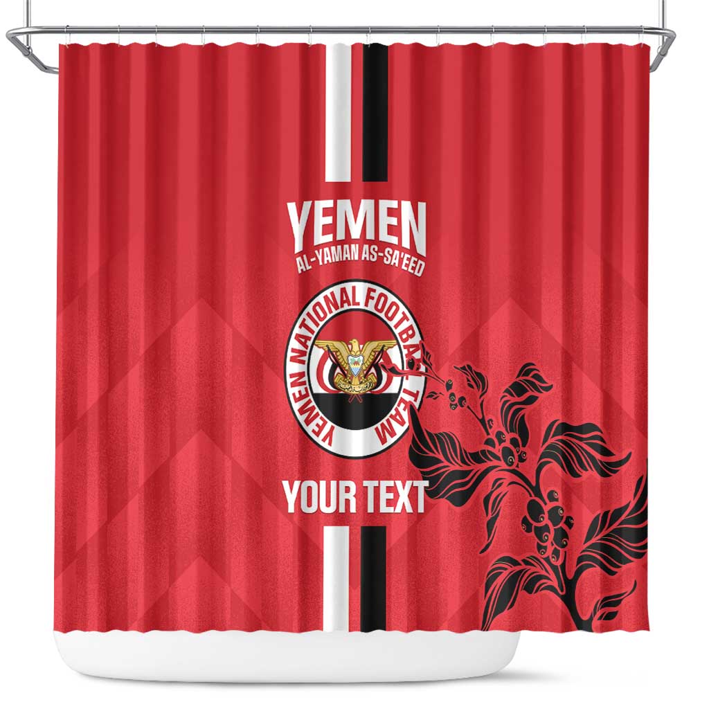 Custom Yemen Football Shower Curtain Come On Al-Yaman as-Sa'eed