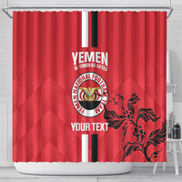 Custom Yemen Football Shower Curtain Come On Al-Yaman as-Sa'eed