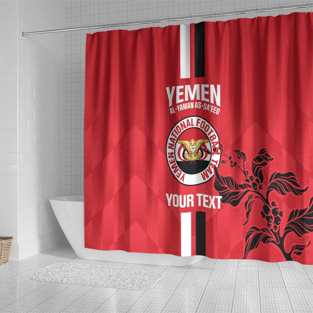 Custom Yemen Football Shower Curtain Come On Al-Yaman as-Sa'eed