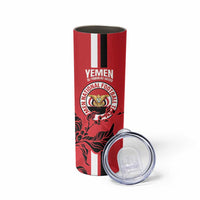 Custom Yemen Football Skinny Tumbler Come On Al-Yaman as-Sa'eed