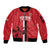 Custom Yemen Football Sleeve Zip Bomber Jacket Come On Al-Yaman as-Sa'eed