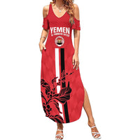 Custom Yemen Football Summer Maxi Dress Come On Al-Yaman as-Sa'eed