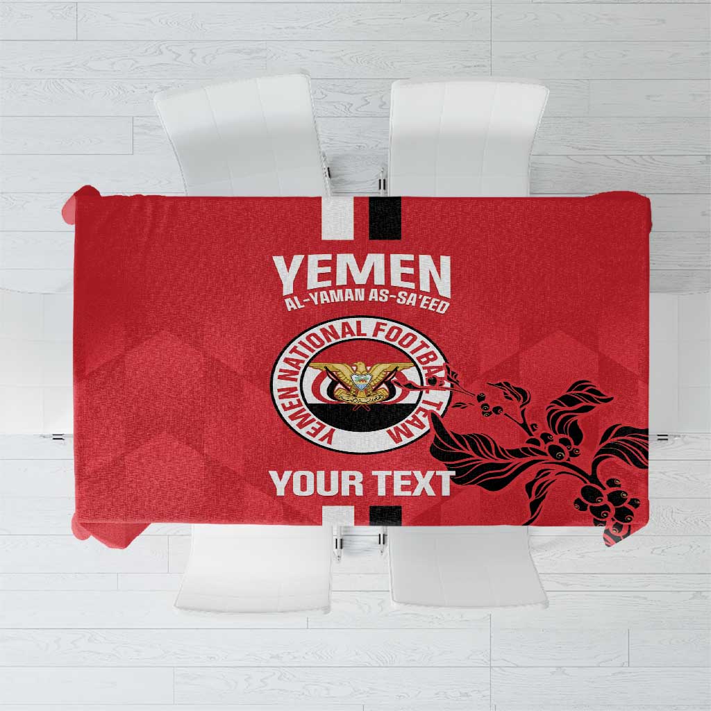 Custom Yemen Football Tablecloth Come On Al-Yaman as-Sa'eed