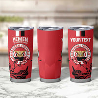 Custom Yemen Football Tumbler Cup Come On Al-Yaman as-Sa'eed