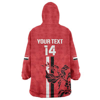 Custom Yemen Football Wearable Blanket Hoodie Come On Al-Yaman as-Sa'eed