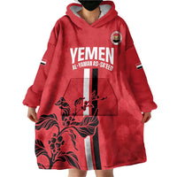 Custom Yemen Football Wearable Blanket Hoodie Come On Al-Yaman as-Sa'eed