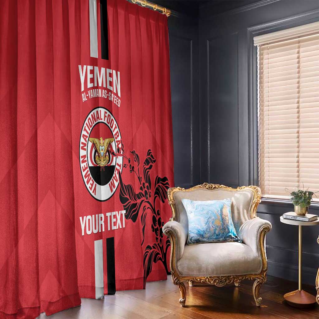 Custom Yemen Football Window Curtain Come On Al-Yaman as-Sa'eed