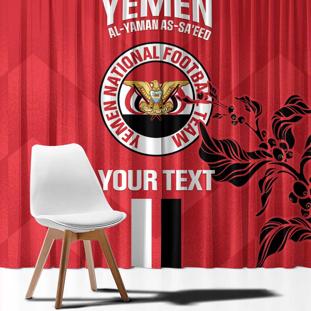 Custom Yemen Football Window Curtain Come On Al-Yaman as-Sa'eed