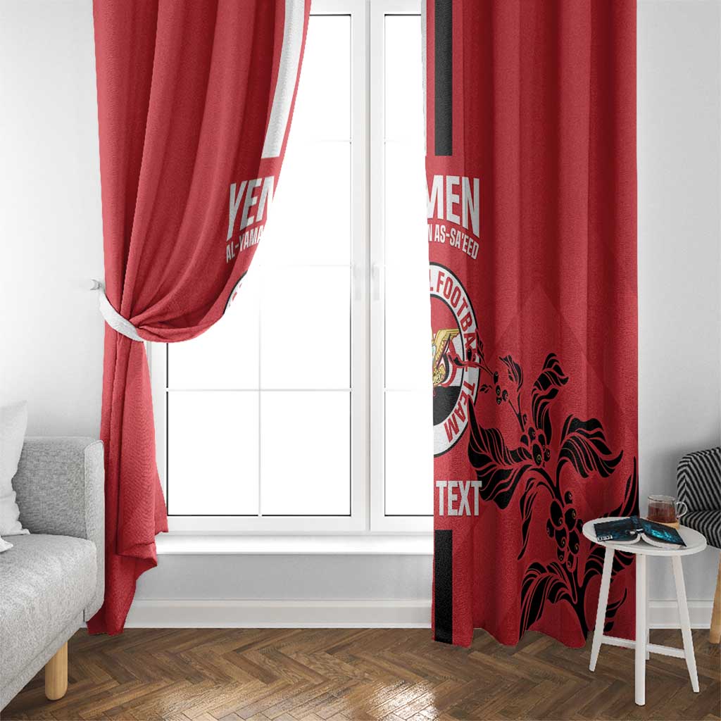 Custom Yemen Football Window Curtain Come On Al-Yaman as-Sa'eed