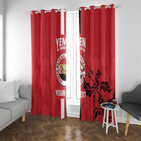 Custom Yemen Football Window Curtain Come On Al-Yaman as-Sa'eed
