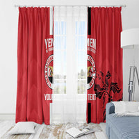 Custom Yemen Football Window Curtain Come On Al-Yaman as-Sa'eed