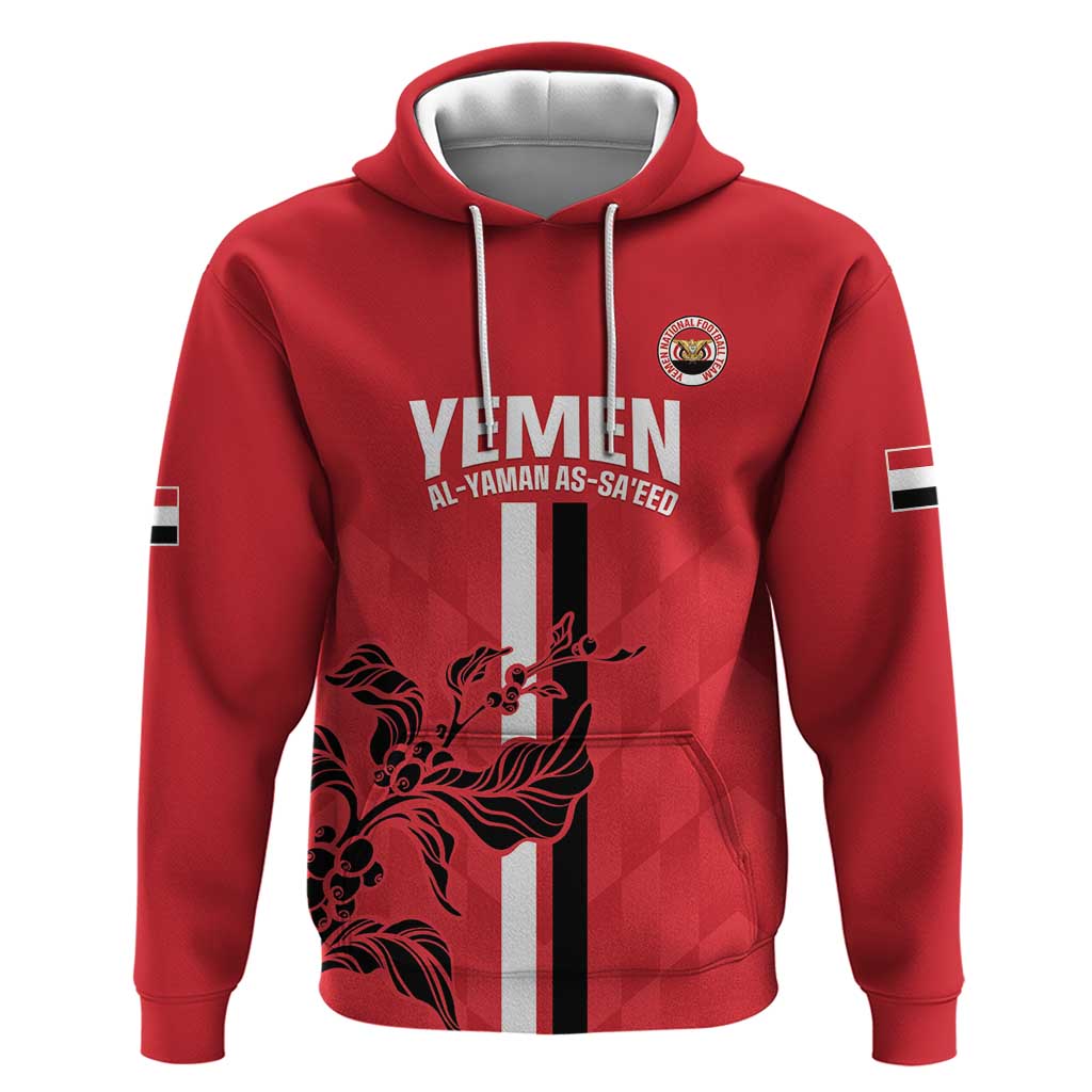 Custom Yemen Football Zip Hoodie Come On Al-Yaman as-Sa'eed