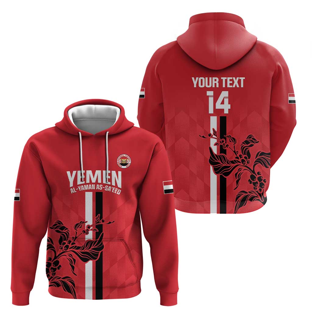 Custom Yemen Football Zip Hoodie Come On Al-Yaman as-Sa'eed